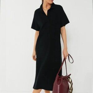 Black Channing Polo Midi Dress